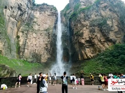 (عکس) مرتفع ترین آبشار چین قلابی از آب درآمد!/ تبلیغات چینی‌ها درباره بلندترین آبشار آسیا دروغ از آب درآمد