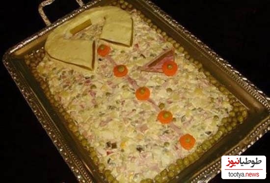 طنز روز مرد2؛ خلاقیت خنده دار عروس اردبیلی برای تزیین سالاد الویه برای همسرش با خیارشور بار دیگر ثابت کرد که هنر نزد ایرانیان است و بس/ سازمان حمایت از مردان ابراز نگرانی کرد😂