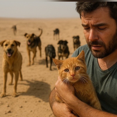 (ویدئو) مستند حیات وحش روز/ اشک‌های احساسی گربه یتیمی که از دست 15 سگ وحشی توسط مرد ترکیه ای نجات یافت