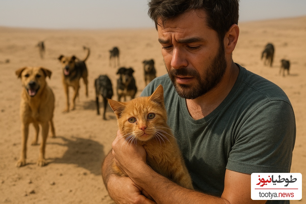 (ویدئو) مستند حیات وحش روز/ اشک‌های احساسی گربه یتیمی که از دست 15 سگ وحشی توسط مرد ترکیه ای نجات یافت