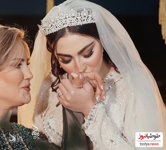 از طراحی تا دوخت لباس عروس دوم مریم مومن برای افتر پارتی پر انرژی که زمین تا آسمان با لباس عروس اصلی اش فرق داشت