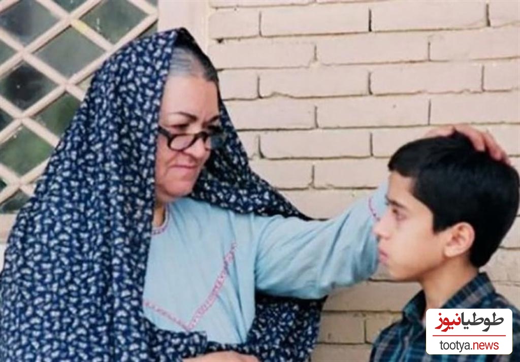 آخرین دیدار مجید سریال "قصه های مجید" با بی بی قبل از وداع ابدی بانو پروین‌دخت یزدانیان / +عکس مجید بر سر مزار بی‌بی خانوم