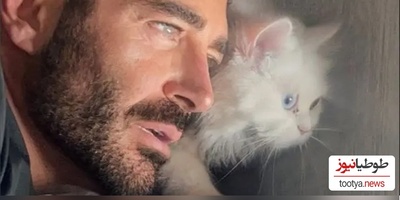 (ویدئو) بازی صبحگاهی گربه زیبای محمدرضا گلزار / وقتی گلزار سر به سر گربه اش میذاره