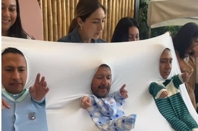 جذابترین جشن تعیین جنسیت سال؛ ابتکار بامزه‌ایی که مهمانان را تا مرز غش کردن از خنده زیاد برد+ویدیو