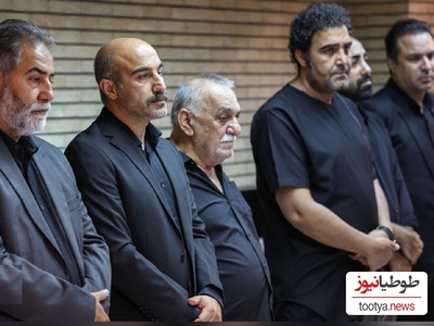 بازیگرانی که به احترام محسن تنابنده در مراسم ختم پدرش شرکت کردند؛ بهرام افشاری، احمد مهرانفر، علیرضا خمسه، همسر اول بهاره رهنما و...+عکس