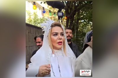 ویدئو/ بهاره رهنما بازم عروس شد/ بار چندمه به نظرتون؟/ این پشت صحنه جذاب رو از دست نده