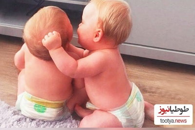 ترفند هوشمندانه و خنده‌دار مادر نمونه برای پایان دادن به کشیدن موهای همدیگه توسط دوقلوهایش+ویدیو/ خیال خودش و بچه‌هاشو راحت کرد😂