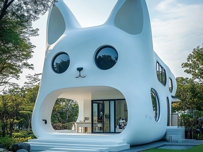 خلاقیت خنده دار اوستا بنا برای احداث خانه هایی که گویا از دل جنگل بیرون آمده اند/ 10 ساختمان افسانه ای به شکل اژدها، خرچنگ، گربه و...