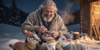 خلاقیت خنده دار چوپان برای حفظ بزغاله ها از سرمای خانمان سوز+ویدئو/ باریکلا به این ذهن خلاق😂