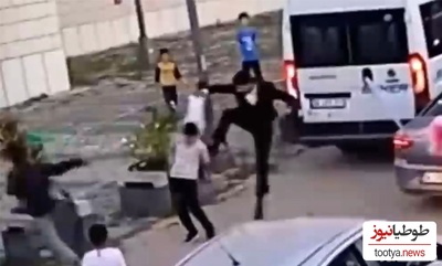 (فیلم) لگد وحشیانه داماد به یک پسربچه در روز عروسی