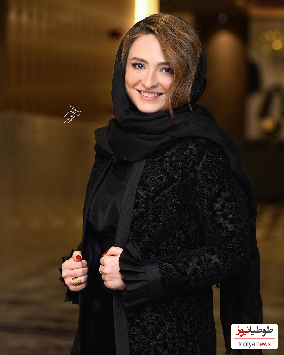 گلاره عباسی تک و تنها در سینما با استایل نارنجی جذاب!