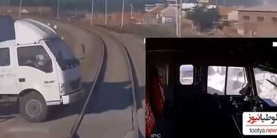 فیلم وحشت آور از متلاشی شدن کامیون در تصادف با قطار مسافربری در ترکیه
