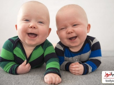 عکس/خلاقیت خنده دار یک مادر برای علامت گذاری روی دوقلوهایش برای تشخیص هویتشان حماسه ای نو آفرید!😂