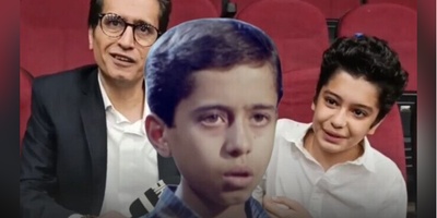 (ویدئو) بازخوانی دیالوگ خاطره انگیز “آقا مجید شما ترقی می‌کنید” توسط مهدی باقربیگی، مجید "قصه‌های مجید" و پسرش