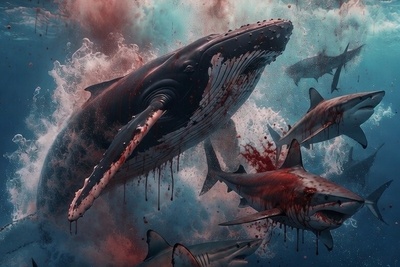 مستند حیات وحش حیوانات/ رازبقا: نبرد خون آلود نهنگ های قاتل با کوسه های سفید+فیلم +18