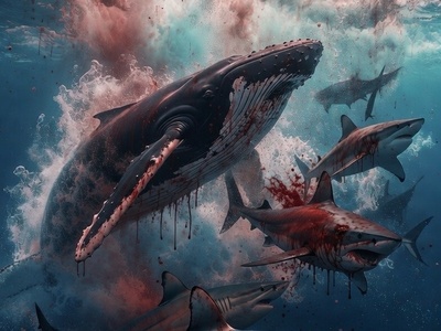 مستند حیات وحش حیوانات/ رازبقا: نبرد خون آلود نهنگ های قاتل با کوسه های سفید+فیلم +18