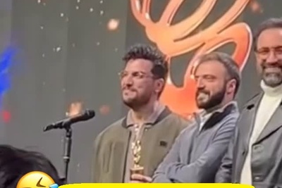 فیلم/ رقابت؟ امیرحسین قیاسی و ابوطالب در جشن حافظ رفاقت را معنا کردند! شوخی های امیرحسین قیاسی جا و مکان نمیشناسه