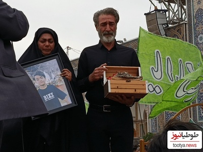 اول مهرِ بدون ماکان نصیری؛ اشک‌های مادری که به جای بدرقه فرزندش، میان آوار مدرسه به عکس او خیره شد