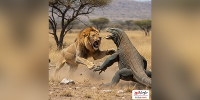 (ویدئو) مستند حیات وحش حیوانات/ شیر و اژدهای کومودوی وحشی