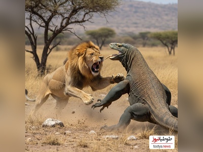 (ویدئو) مستند حیات وحش حیوانات/ شیر و اژدهای کومودوی وحشی