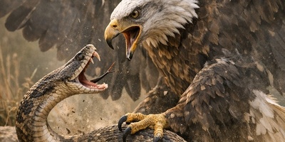 مستند حیات وحش/ رازبقا/ نبرد نفسگیر مار زنگی و عقاب+فیلم