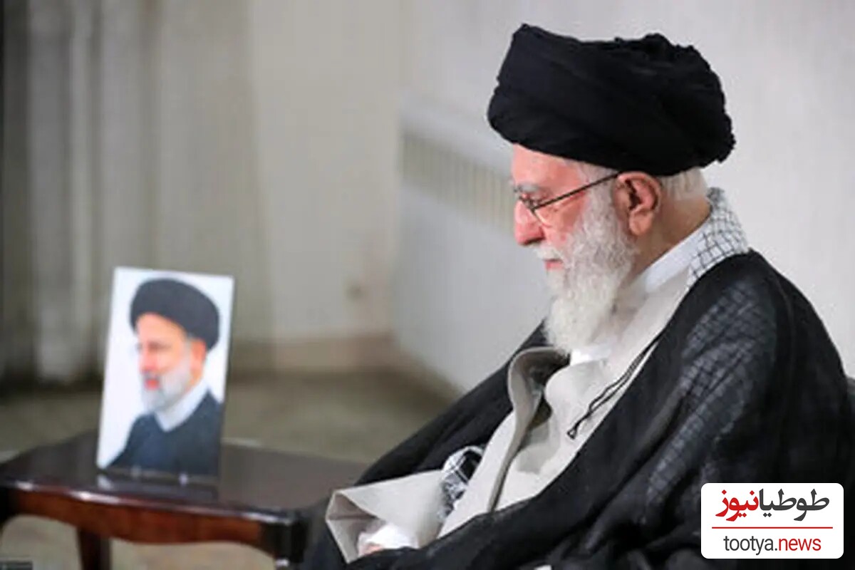 (عکس) کوچکترین نوه شهید رئیسی در آغوش رهبر انقلاب اسلامی