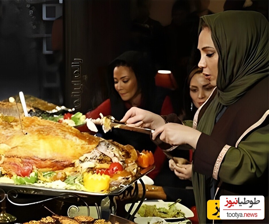 چیدمان سفره غذای خوش اشتها ترین بازیگران و هنرمندان ایرانی/ تدارک فینگرفود نرگس محمدی، نعیمه نظام دوست و ضیافت شام یرانی مریم امیرجلالی، بهاره رهنما و...