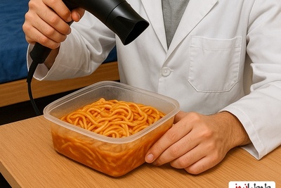 در ستایش روز دانشجو؛ خلاقیت خنده‌دار دانشجوی رشته داروسازی برای گرم کردن غذا با سشوار در خوابگاه حماسه آفرید/ امکانات 0 خلاقیت 100😂