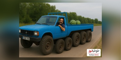 ویدئو/ خلاقیت خنده‌دار راننده نیسان ایرانی در تبدیل نیسان به 6 چرخ حماسه آفرید😂/ مغز یه ایرانی همیشه پر از ایدست👍