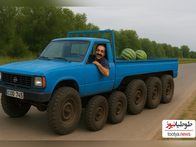 ویدئو/ خلاقیت خنده‌دار راننده نیسان ایرانی در تبدیل نیسان به 6 چرخ حماسه آفرید😂/ مغز یه ایرانی همیشه پر از ایدست👍