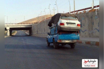 خلاقیت تحسین‌برانگیز و خنده‌دار راننده نیسان بی‌اعصاب ایرانی در نوشته پشت کامیونی حماسه آفرید/ سرنوشت پراید دیگه دست خودش نیستا😂