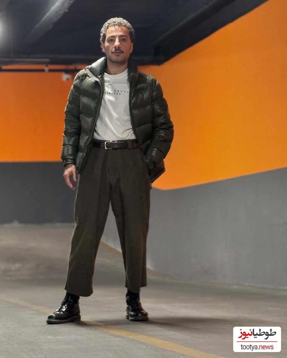 (عکس) تیپ و استایل متفاوت و عجیب نوید محمدزاده