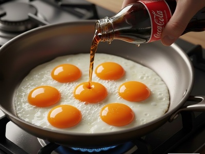 تخم‌مرغ با چاشنی کوکاکولا؛ ترفند جدیدی که دنیای آشپزی را شوکه کرد!+فیلم