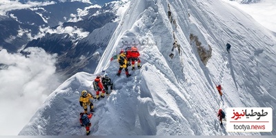 (ویدئو)لحظه هیجان انگیز صعود کوهنوردان حرفه‌ای به قله‌ هیمالیا که نفس ها را در سینه حبس می کند
