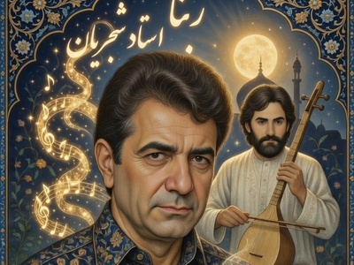 دعای ربنای استاد شجریان بلبل خوش آواز موسیقی سنتی با صدای کمانچه روزبه استغفاری+فیلم