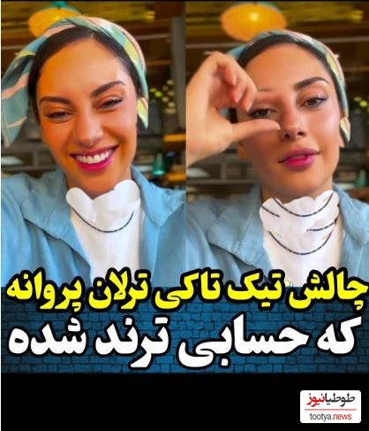 ترلان پروانه با این چالش تیک‌تاکی حسابی سر و صدا به پا کرد + ویدیو