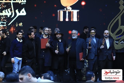 چهره بشاش و خندان برندگان تندیس حافظ 1404: از الیکا عبدالرزاقی و امیرحسین قیاسی تا علیرضا قربانی و رامبد جوان و غزل شاکری