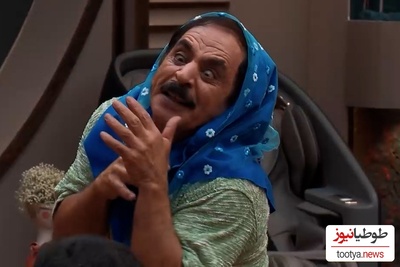 یادی کنیم از عشوه‌ی آقا رشید با روسری برای حمید لولایی/ دیدین چه اشتباهی کردم خاصی توی چشمهای لولایی بود😂