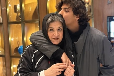 نگاهی به خونه و زندگی ریما رامین فر و آقا زاده خوش تیپش/ کتابخونه عظیم، مبلمان چرمی، فرش ابریشمی، مبلمان استقبال، نقاشی دیواری بهشتی و...