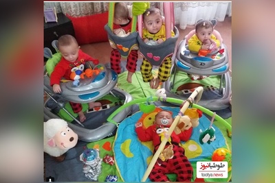 خلاقیت خنده دار یک زوج باهوش برای سفارش کالسکه 6قلوهایشان حماسه‌ای آفرید تاریخی/ ممنون از این مامان بابای دانشمند😂