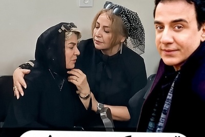 کلیپ کمتر دیده‌شده از لحظه همدلی مهلقا باقری با خواهر عمو پورنگ در مراسم یادبود مادرش