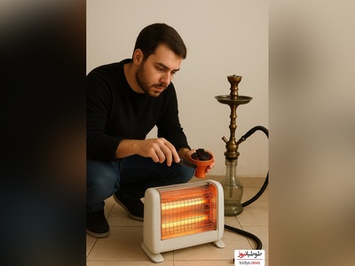 خلاقیت  خنده‌دار " جوان ایرانی" در گرم کردن قلیان با هیتر برقی حماسه ساز شد/ هنر نزد ایرانیان است و بس/ والسلام😂