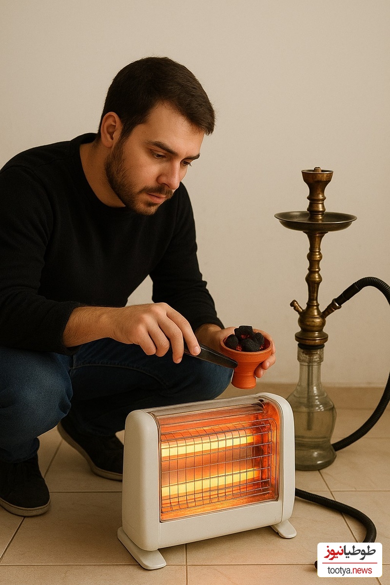 خلاقیت  خنده‌دار " جوان ایرانی" در گرم کردن قلیان با هیتر برقی حماسه ساز شد/ هنر نزد ایرانیان است و بس/ والسلام😂