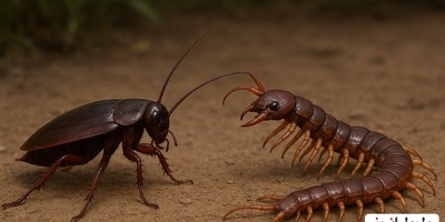 فیلم/ مستند حیات وحش حیوانات/ نبرد هزارپای چابک و سوسکِ زره‌پوش