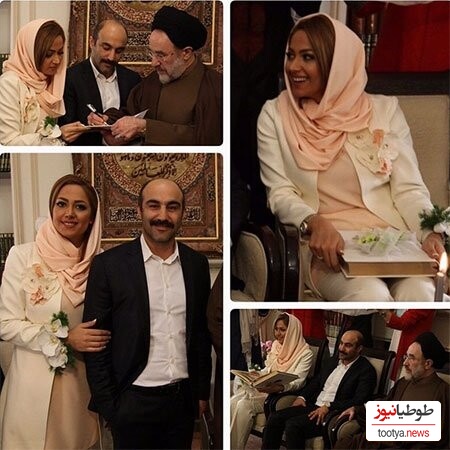 مراسم عقد محسن تنابنده و همسرش
