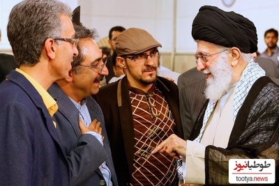 دقایقی همراه با صمیمیت دلنشین رهبر انقلاب با هنرمندان در بیت رهبری؛ از شوخی با کارگردانان سینما و بازیگر سریال بچه مهندس تا گوش دادن به انتقادت کارگردان و تهیه‌کننده سریال لیسانسه‌ها+ویدیو