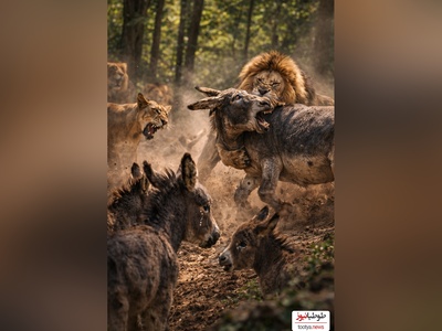 (ویدئو) مستند حیات وحش حیوانات/ راز بقا، این داستان: نبرد نفس‌گیر  اُلاغ بخت برگشته و شیر