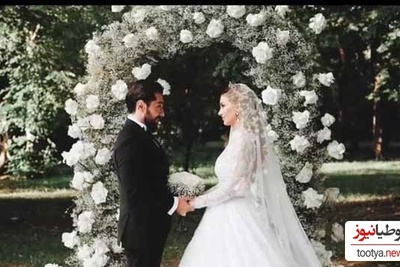 یادی کنیم از قرائت خطبه عقد آریایی بهرام رادان و مینا مختاری توسط غزل شاکری بازیگر سریال بانوی عمارت در گرجستان+فیلم