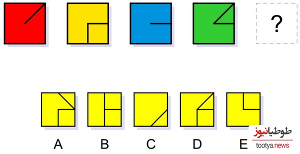 چالش روزانه‌ی باهوش شو!/ می دانید فقط 2 درصد مردم عادی میتوانند این چالش بازی فکری را حل کنند/ مربع بعدی کدام است؟
