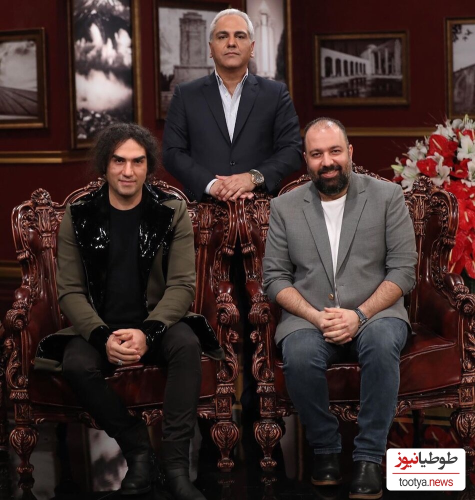 وقتی مهران مدیری وسط برنامه رضا یزدانی را مجبور به تعویض لباس کرد!/ کت جنجالی رضا یزدانی